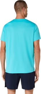 Image 2 of 5 of Men's ENERGY AQUA ASICS SILVER SS TOP Men Tops