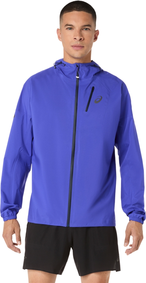 Мужская куртка ASICS Fujitrail Elite Waterproof, цвет: Кобальтовый / Тёмно-синий