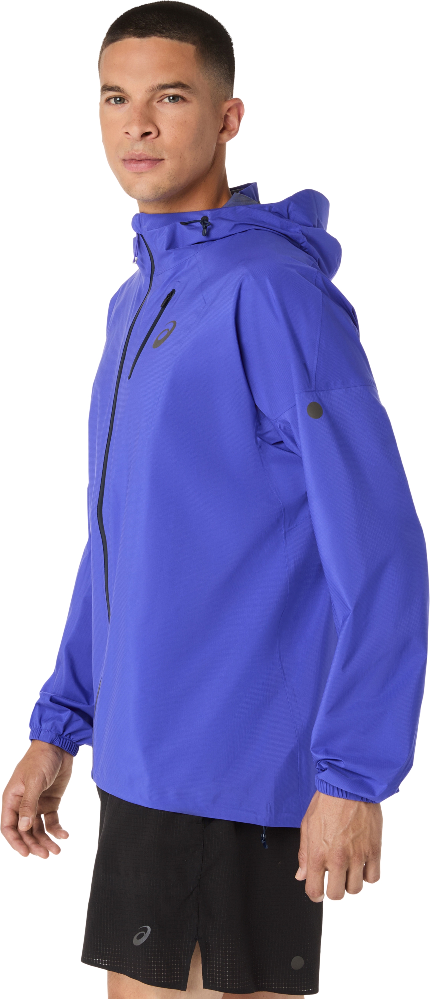 Мужская куртка ASICS Fujitrail Elite Waterproof, цвет: Кобальтовый / Тёмно-синий — фото 2