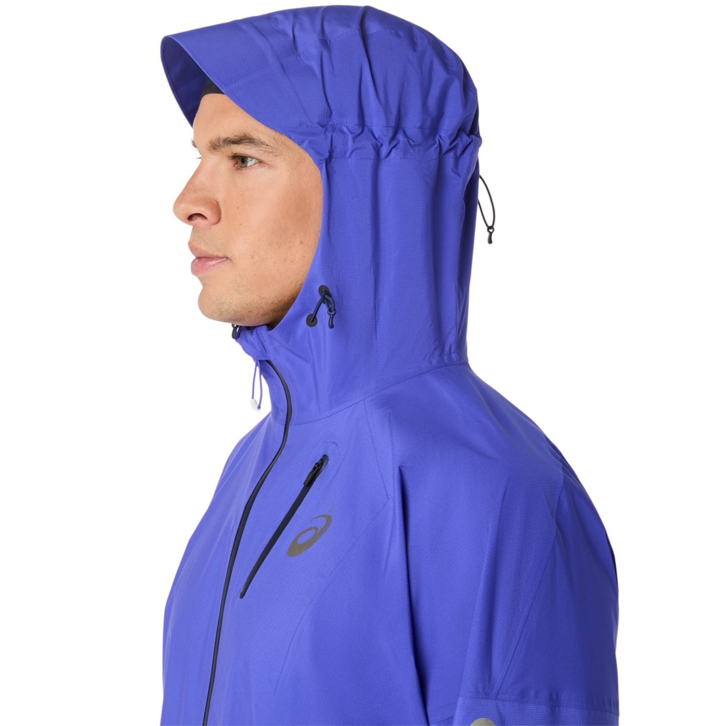 Мужская куртка ASICS Fujitrail Elite Waterproof, цвет: Кобальтовый / Тёмно-синий — фото 5