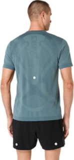 Image 2 of 7 of Men's FOGGY TEAL ROAD SEAMLESS SS TOP Men's Short Sleeve Shirts