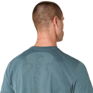 Image 5 of 7 of Men's FOGGY TEAL ROAD SEAMLESS SS TOP Men's Short Sleeve Shirts