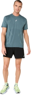 Image 7 of 7 of Men's FOGGY TEAL ROAD SEAMLESS SS TOP Men's Short Sleeve Shirts