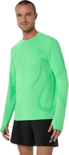 ROAD SEAMLESS LS TOP, Vital Green/Illuminate Green 3