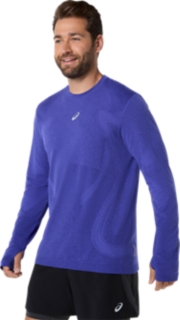 ROAD SEAMLESS LS TOP, Cobalt Burst/Eggplant 3