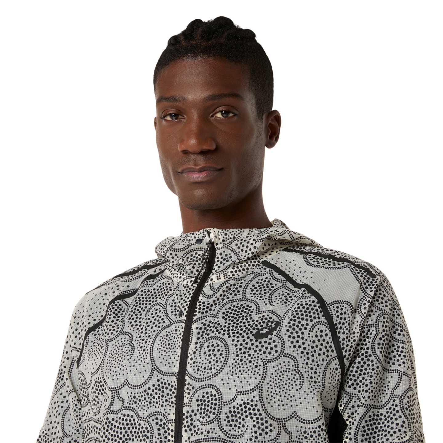 Мужская куртка ASICS Limited Series Wind Breaker, цвет: Чёрный / Кремовый — фото 3