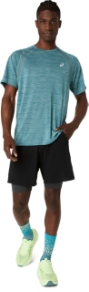 Image 7 of 7 of Men's FOGGY TEAL ROAD SS TOP Men's Short Sleeve Shirts