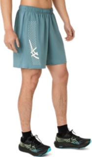 Image 3 of 7 of Men's FOGGY TEAL ICON 7IN SHORT Shorts