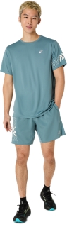 Image 7 of 7 of Men's FOGGY TEAL ICON 7IN SHORT Shorts