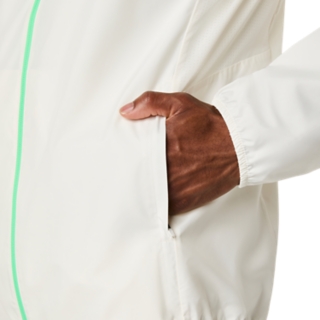 Image 6 of 11 of Men's CREAM/VITAL GREEN ICON JACKET Jackets