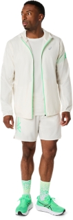 Image 11 of 11 of Men's CREAM/VITAL GREEN ICON JACKET Jackets