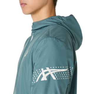 Image 5 of 10 of Men's FOGGY TEAL ICON JACKET Men Jacket and Hoodies