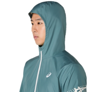 Image 7 of 10 of Men's FOGGY TEAL ICON JACKET Men Jacket and Hoodies