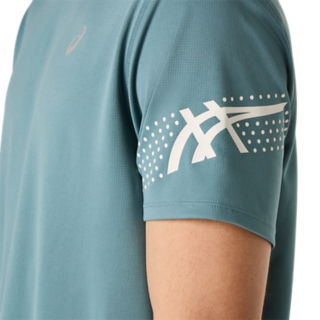 Image 5 of 6 of Men's FOGGY TEAL ICON SS TOP Men's Short Sleeve Shirts