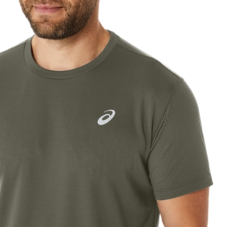 Image 4 of 5 of Men's MANTLE GREEN MESH SHORT SLEEVE TOP Men's Short Sleeve Shirts