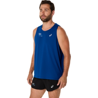 SM26 ASICS SILVER SINGLET, Asics Blue 3