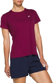 Women's SILVER SS TOP | DRIED BERRY | Short Sleeve Tops | ASICS Outlet