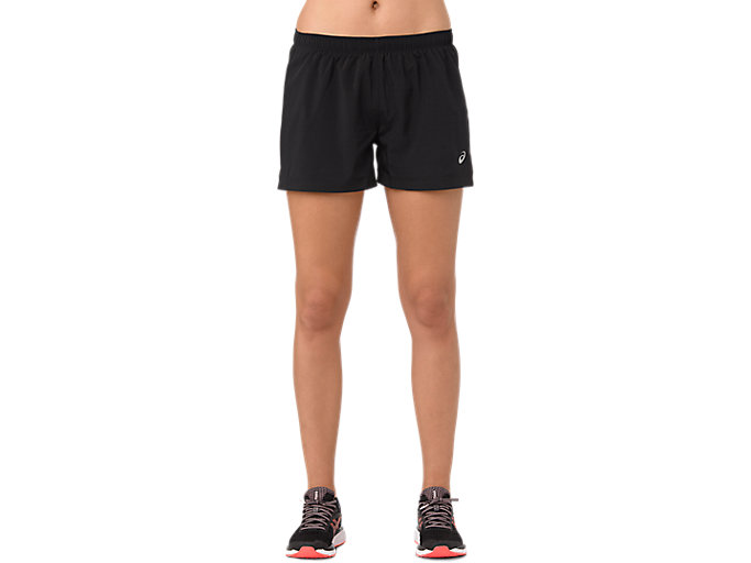 Image 1 of 12 of Women's Performance Black SILVER 4 INCH SHORT Womens Shorts