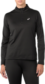 women's long sleeve half zip running top