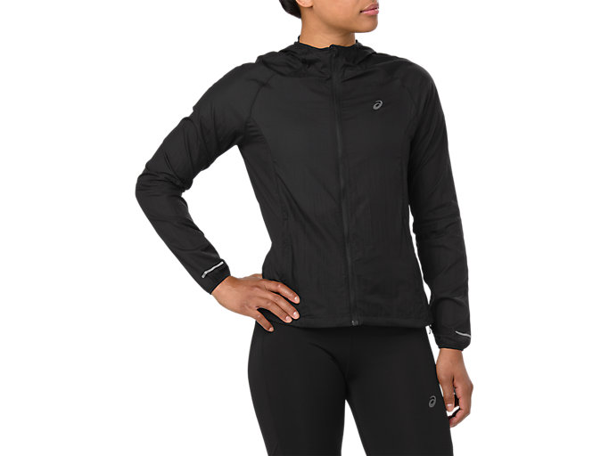 Image 1 of 16 of Women's PERFORMANCE BLACK PACKABLE JACKET Chaquetas y chalecos para mujer