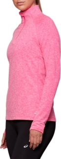 Ell & Voo Top Womens S Small 10 Pink Long Sleeve 1/4 Zip Shirt J2910