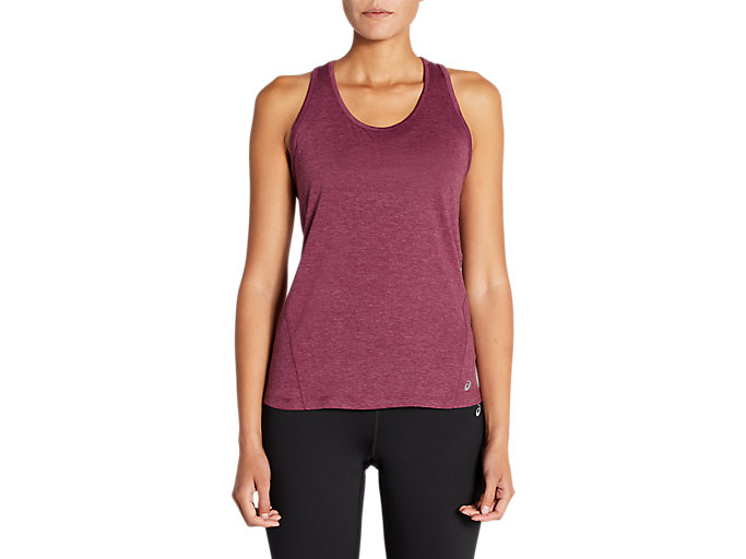Image 1 of 5 of Women's Dried Berry Heather W SLEEVELESS HEATHERED TOP Women's Sleeveless Shirts