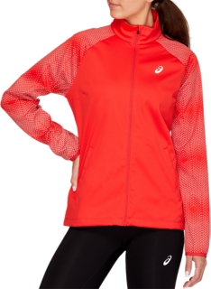 veste asics femme rouge