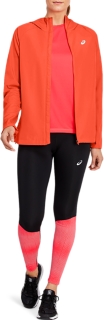 Women's RUN HOOD JACKET | FLASH CORAL 