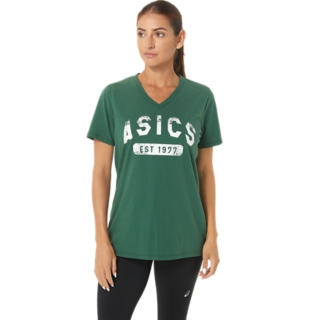 WOMEN'S SHORT SLEEVE EST 1977 V-NECK TEE