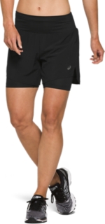 asics 2 in 1 women's running shorts