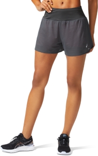 WOMEN'S VENTILATE 2-N-1 3.5IN SHORT | Graphite Grey/Peach Petal | Shorts &  Pants | ASICS