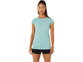 Alternative image view of RACE SEAMLESS SHORT SLEEVED TOP,  Sage