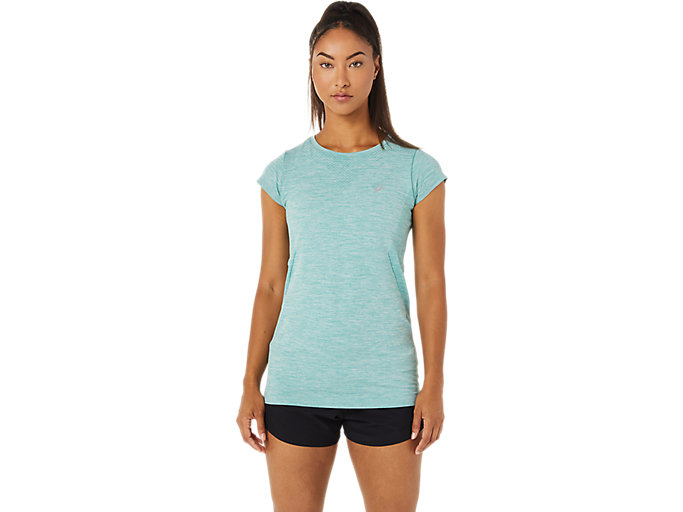 Image 1 of 6 of RACE SEAMLESS SS TOP color Sage