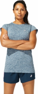 Alternative image view of RACE SEAMLESS SS, French Blue