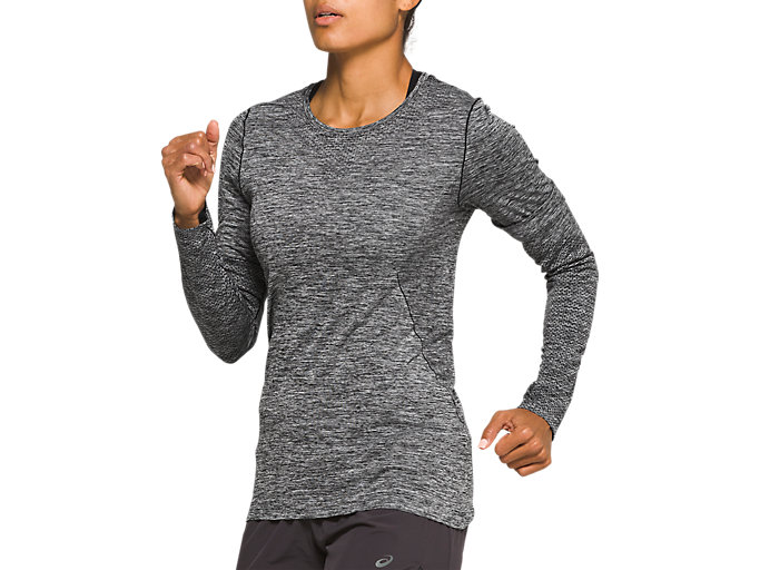 Image 1 of 6 of Mulher Performance Black RACE SEAMLESS LS Women's Sports Long Sleeve Shirts