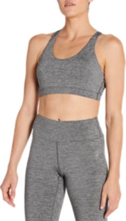 WOMEN'S CROSSBACK BRA 2.0, Dark Grey Heather/Dark Grey Heather, Sports  Bras