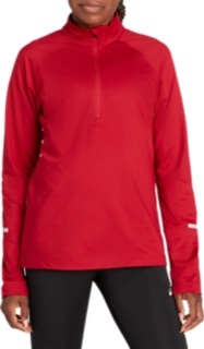 WOMEN'S COLD WEATHER HALF ZIP Cranberry Long Sleeve Shirts ASICS