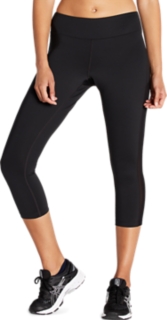 WOMEN'S KATE MESH CAPRI, Performance Black, Tights & Leggings