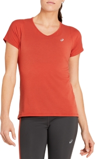 asics t shirt femme rouge