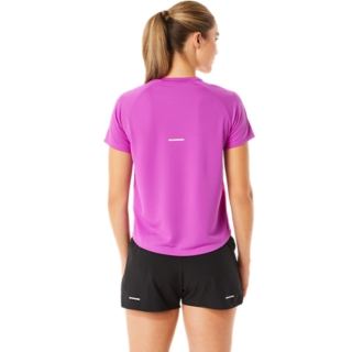 Women\'s ICON SS TOP | ASICS Outlet Orchid/Performance Tops | Sleeve | Black Short UK