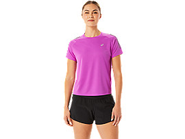 Alternative image view of ICON SHORT SLEEVED TOP,  Orchid/Performance Black