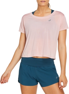 asics t shirt femme cyan