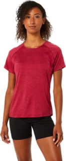 WOMEN'S C110 SHORT SLEEVE PR LYTE TOP | Burgundy | T-Shirts & Tops | ASICS