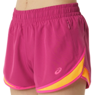 WOMEN'S PR LYTE 2.5IN RUN SHORT, Fuchsia Red/Pink Glo, Shorts & Pants