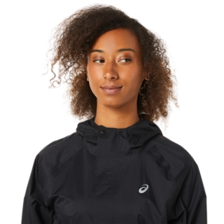 Black lightweight waterproof outlet jacket