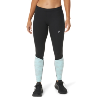 Women's SPORT RFLC TIGHT, Performance Black/ Clear Blue