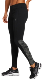 Women's SPORT RFLC TIGHT, Performance Black/ Clear Blue