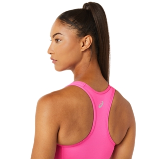 WOMEN'S SPIRAL ASICS BRA, Pink Glo/Pink Glo, Sports Bras