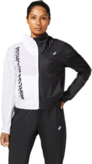 asics woven women's running jacket