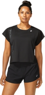 Alternative image view of SMSB RUN SS TOP, Performance Black/Graphite Grey